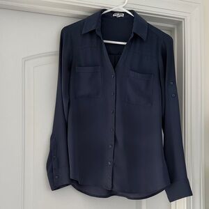 Express Navy Blue Blouse
